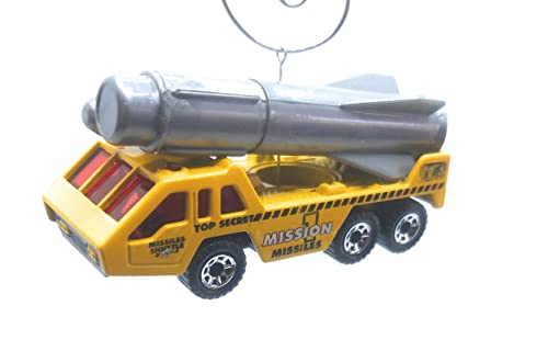 Missile Launcher Truck Yellow Christmas Ornament