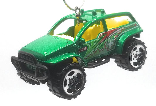 4x4 Offroad Buggy Green Yellow Christmas Ornament