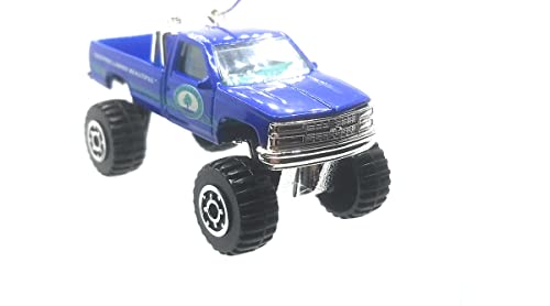 Chevy K-1500 Pickup Truck Blue Christmas Ornament