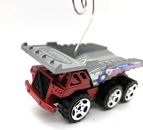 Red Demolition Dump Truck Custom  Diecast Christmas Ornament