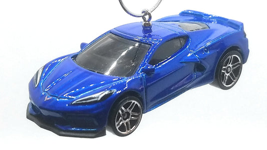 2020 Chevy Corvette C8 Blue Christmas Ornament