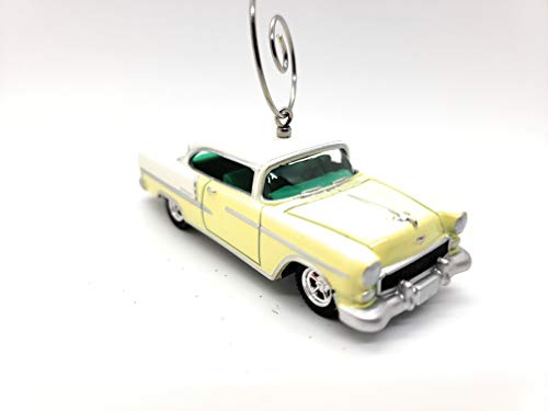 1955 Chevrolet Bel Air Car Custom  Diecast Yellow Christmas Ornament