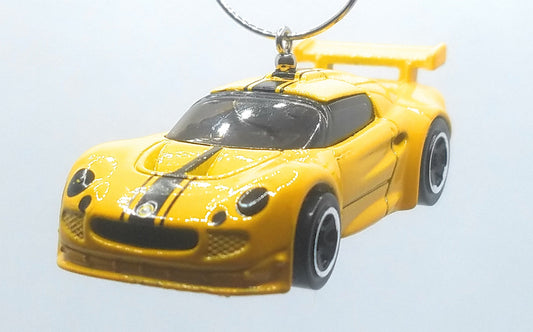 Lotus Sport Elise Yellow/Black Stripe Christmas Ornament