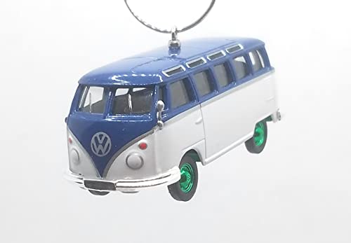 Ltd Ed Volkswagen Type 2 (T1) White Blue Christmas Ornament