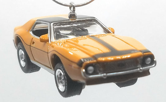 1971 AMC Javelin AMX Bronze/Black Stripes Christmas Ornament