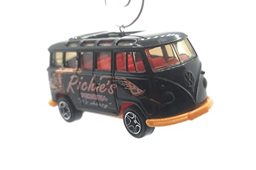 Volkswagen Transporter Van Bus Black Christmas Ornament