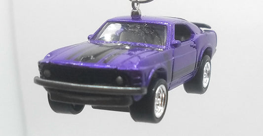 1970 Boss 302 Purple/Black Stripe Christmas Ornament