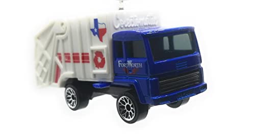 Garbage Truck Texas Blue White Christmas Ornament