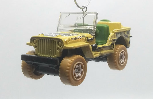 Jeep Willys Chrysler Desert Tan Christmas Ornament