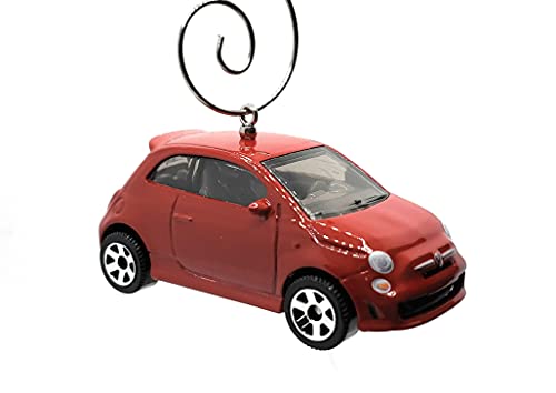 2019 Fiat 500 Turbo Red Christmas Ornament