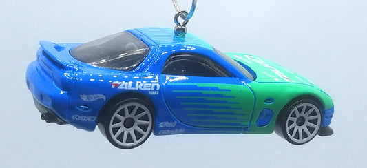 1995 Maxda RX-7 Blue Green Christmas Ornament