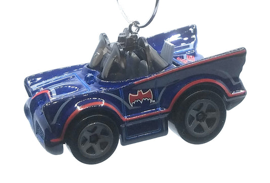 Classic TV Series Batmobile Tooned Blue Red Christmas Ornament
