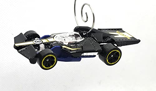 Grand Prix Race Car Black Yellow Christmas Ornament