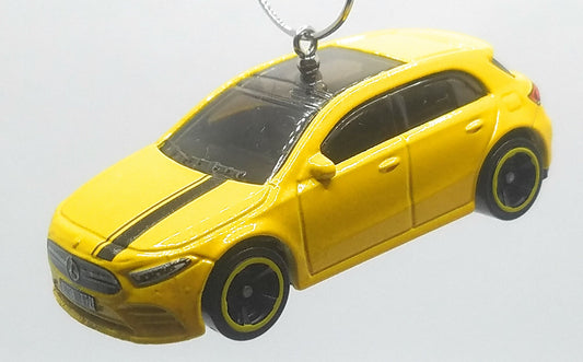 2019 Mercedes-Benz A-Class Yellow Black Stripe Christmas Ornament