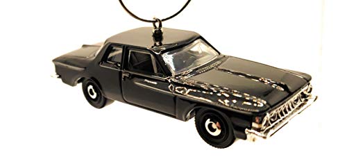 1962 Plymouth Savoy  Black Christmas Ornament