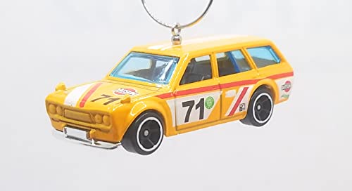 1971 Datsun 510 Wagon Yellow Christmas Ornament