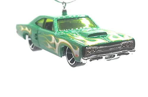 1969 Dodge Coronet Superbee Green Flames Christmas Ornament