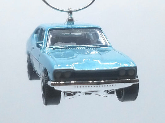 1970 Ford Capri Blue Christmas Ornament