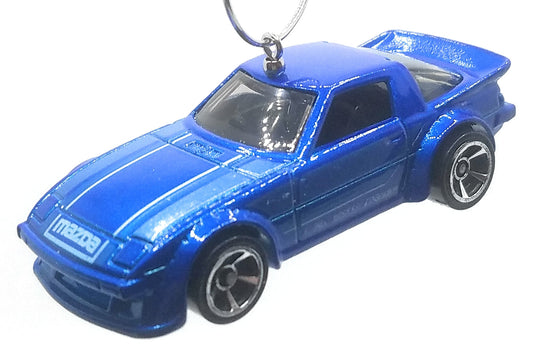 Mazda RX-7 Blue Christmas Ornament