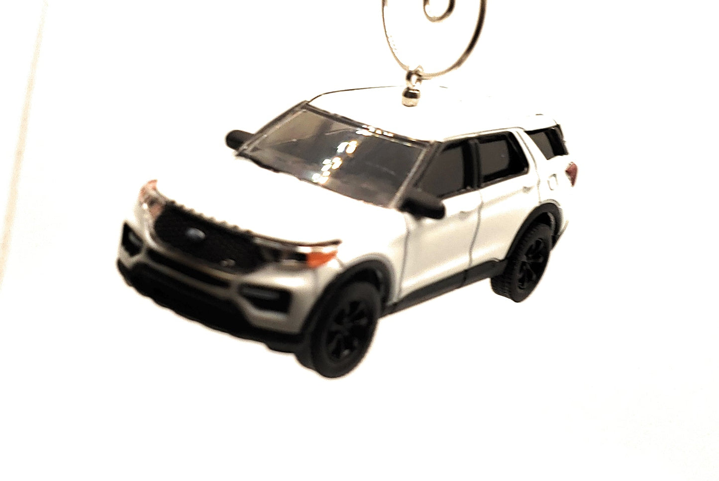 2022 Ford Explorer ST White Christmas Ornament