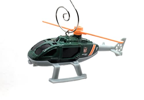 Helicopter Forest Ranger Green Christmas Ornament