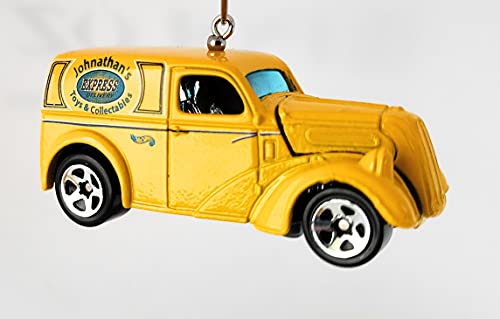 Anglia Panel Delivery Truck Yellow Christmas Ornament