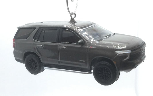 2021 Chevy Tahoe Z71 Gray Christmas Ornament