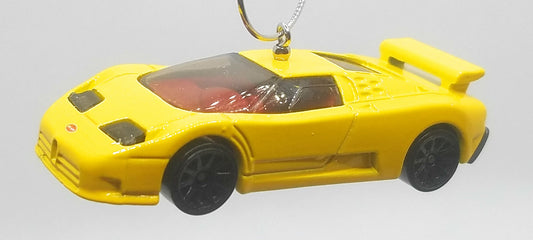 1994 Bugatti EB110 SS Yellow Christmas Ornament