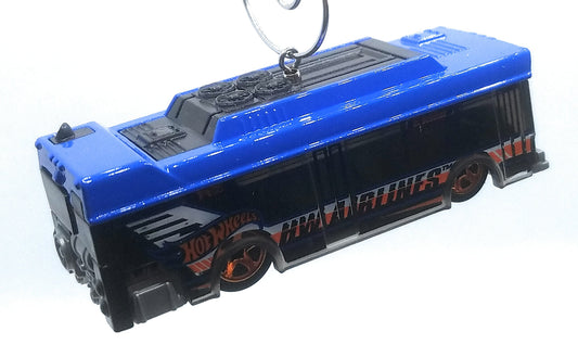 Metropolitan Transit Bus Black Blue Orange Christmas Ornament