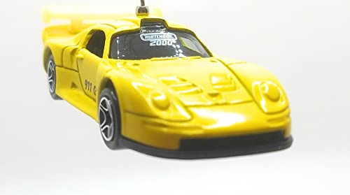 Porsche 911 GT1 Yellow Christmas Ornament