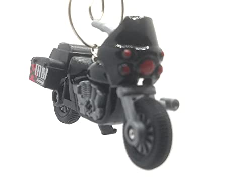 Police Motorcycle Black Christmas Ornament