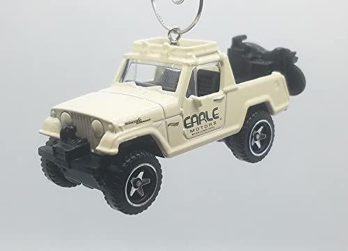 1967 Jeep Jeepster Commando Earle Motors White Christmas Ornament