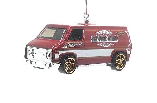 Chevy Fire Chief Van Red Christmas Ornament