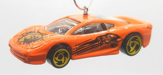 Jaguar XJ220 Orange Black Christmas Ornament