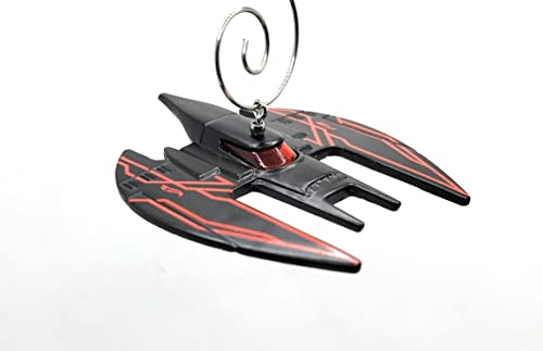 Batman Batplane Black Red Christmas Ornament