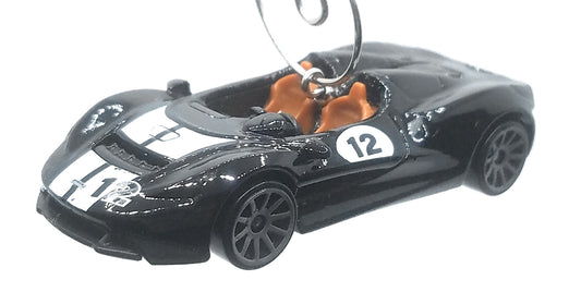 Mclaren Elva Convertible Black White Stripes Christmas Ornament
