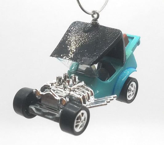 TNT Ford Model T Hot Rod Blue Black Christmas Ornament