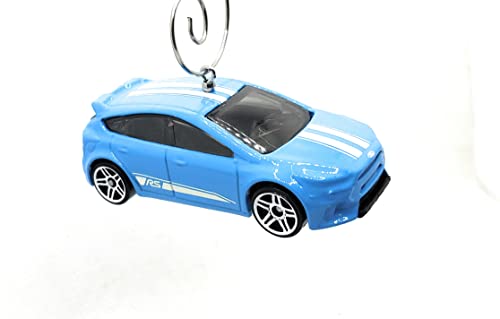 Ford Focus RS Light Blue Christmas Ornament