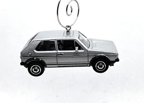 1976 Volkswagen Golf MK1 Silver Christmas Ornament