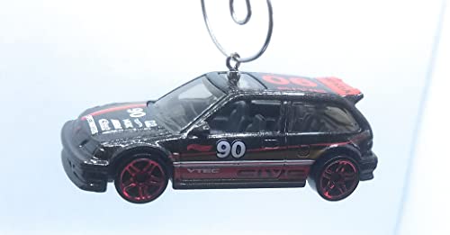 Honda Civic EF Black Red #90 Christmas Ornament