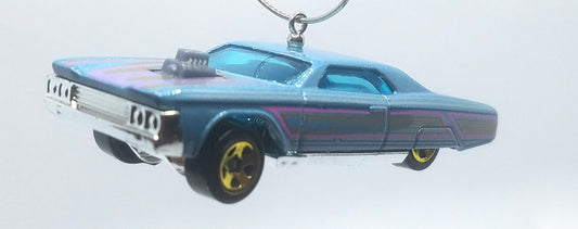 1960s Lowrider Blue/Pink Lines Christmas Ornament
