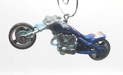 Blast Lane Motorycle Blue Christmas Ornament
