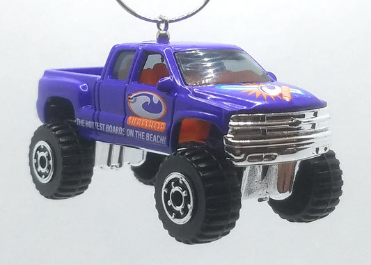 1999 Chevy Silverado 4x4 Purple Orange Christmas Ornament