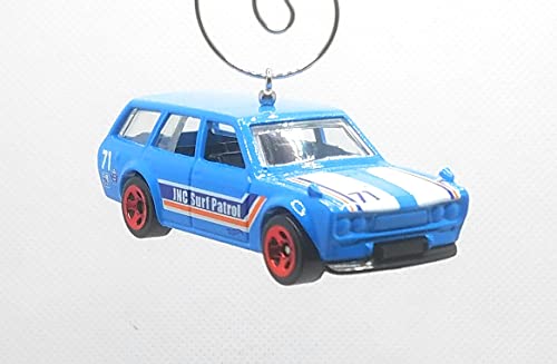 1971 Datsun 510 Wagon Blue Christmas Ornament