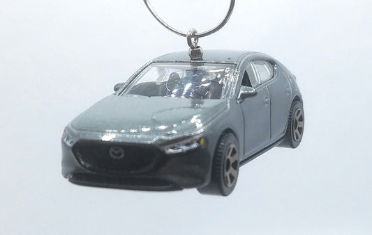 2019 Mazda 3 Silver Christmas Ornament