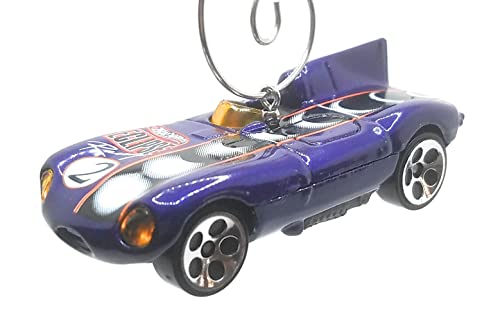 Jaguar D-Type Eclipse Racing Purple Black Christmas Ornament