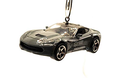 2015 Corvette Stingray State Trooper  Gray Christmas Ornament