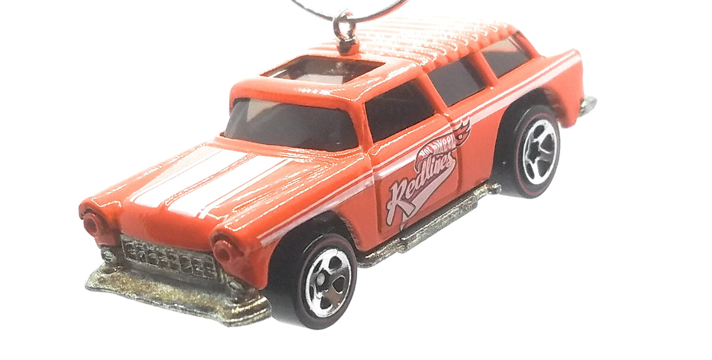 Chevy Nomad Orange White Stripes Christmas Ornament