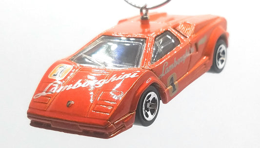 Lamborghini Countach Orange Christmas Ornament