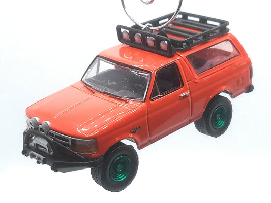 1995 Ford Bronco Orange Green Rims Ltd Ed Christmas Ornament